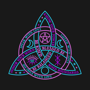 Celtic Knot purple pink and blue T-Shirt