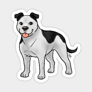 Dog - American Staffordshire Terrier - Natural Black and White Magnet