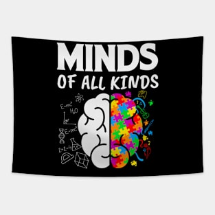 Minds of all kinds Autism Awareness Gift for Birthday, Mother's Day, Thanksgiving, Christmas Tapestry