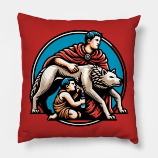 The Founding of Rome Pillow