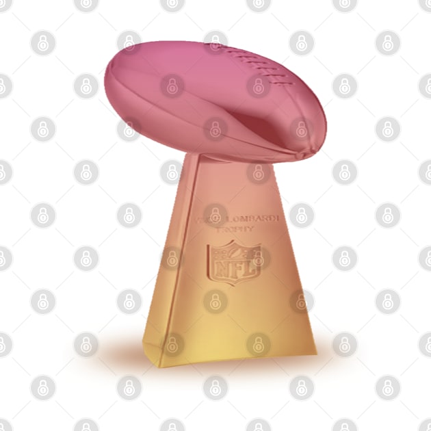 NFL Championship Trophy: Red to Orange Gradient Trophy by The Print Palace