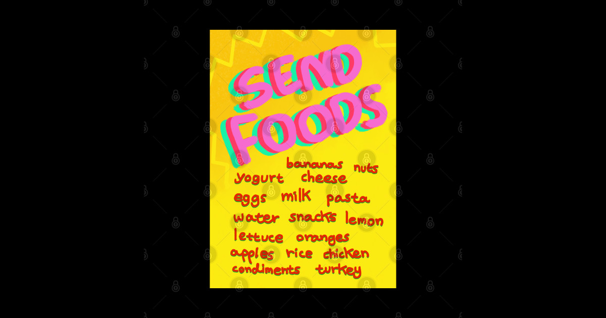 Send foods list - Send Foods - Sticker | TeePublic