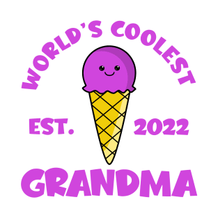 World's Coolest Grandma Est. 2022 Kawaii Ice Cream T-Shirt