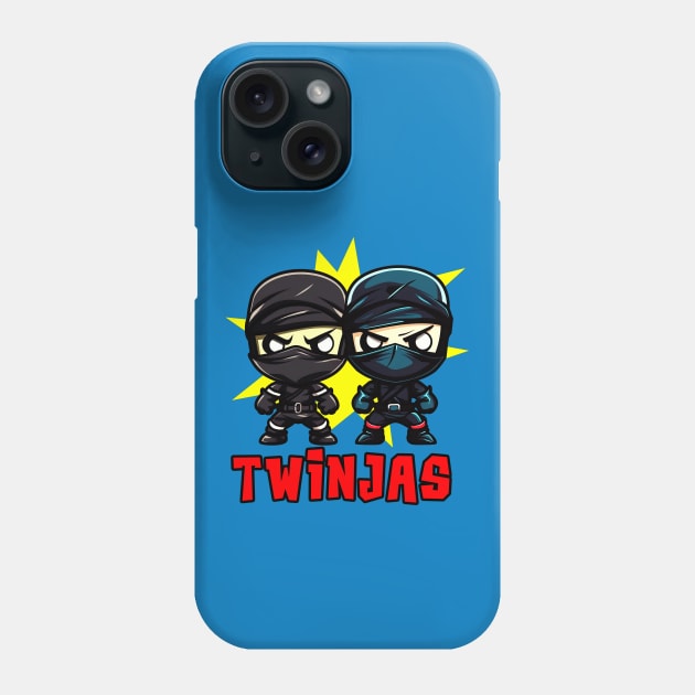 Twinjas Ninja Twins Siblings Twin Boys Phone Case by Foxxy Merch