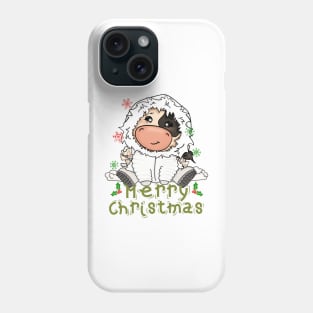 Kids Cow Christmas Cute Cow Merry Christmas Xmas Matching HO HO HO Phone Case