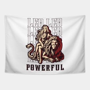 Leo The Powerful Zodiac Sign Tapestry