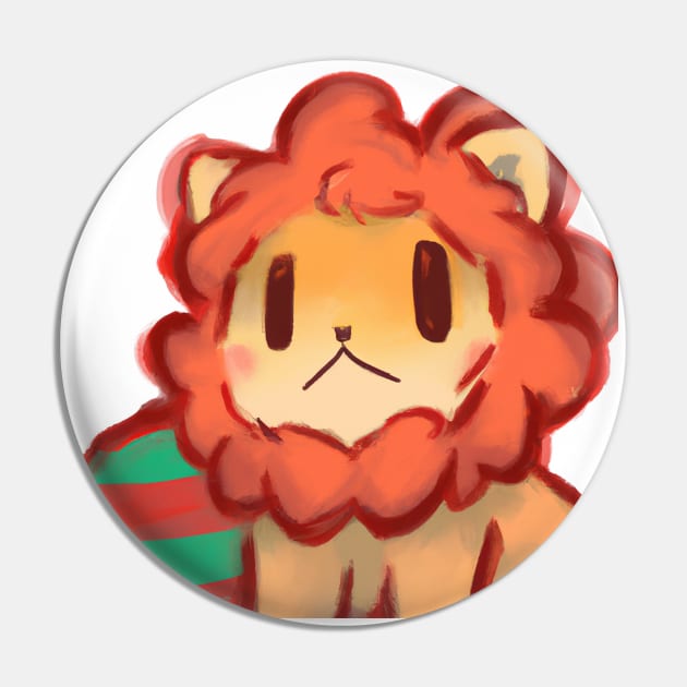 Cute Lion Drawing Pin by Play Zoo