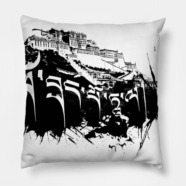 Potala Palace Pillow by lungtatattoo