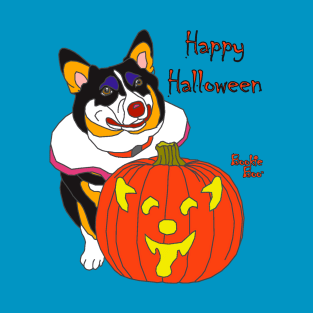 Bookie Boo the Corgi Clown - Happy Halloween T-Shirt