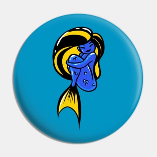 Blue Tang Mermaid Pin