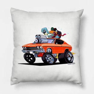 JUST IDLIN orange 69 Chevelle Pillow