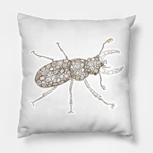 Clockwork Stag Beetle Pillow