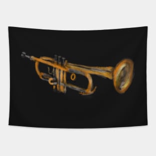 Trumpet Jazz Musician Art Print Tapestry