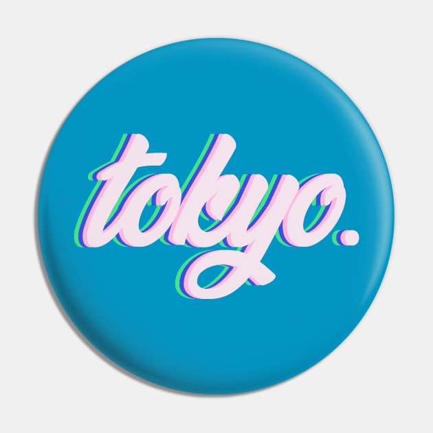 Tokyo in Vintage Style Pin by Neroaida