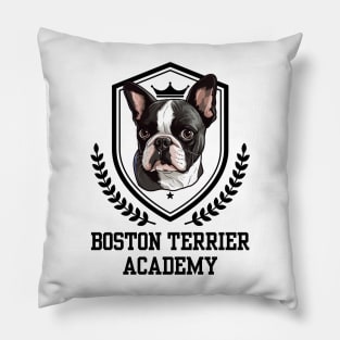 Boston Terrier Academy Pillow