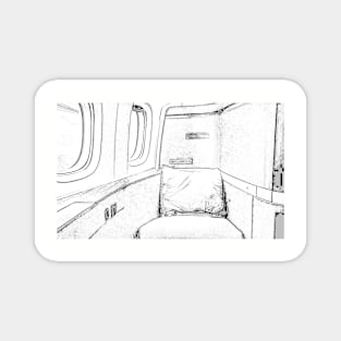 firstclassqueen airplane seat Magnet