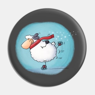 Adorable Sheepzie Skating Pin
