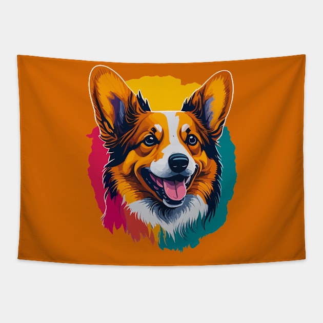 Corgi Portrait Tapestry by SpriteGuy95