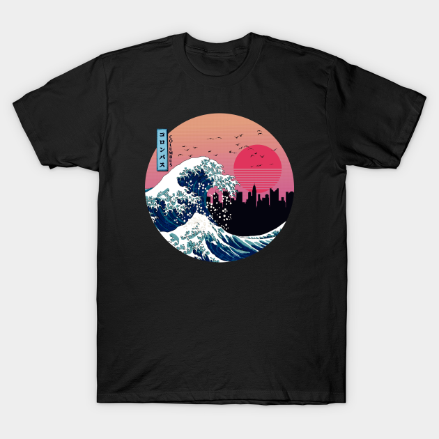 Discover Columbus Kanagawa Wave Retro - Columbus - T-Shirt