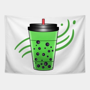 Boba Tea Matcha Tapestry