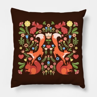 Early Autumn Forest Frolic Pillow