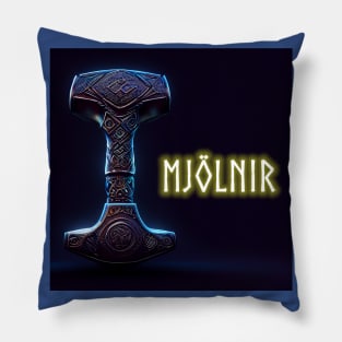 Mighty Mjolnir Thor Hammer Norse Pillow