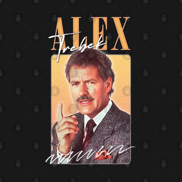 Alex Trebek -- Retro Aesthetic Fan Design by DankFutura