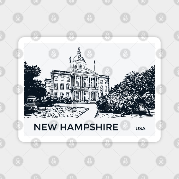 New Hampshire State USA Magnet by Lakeric