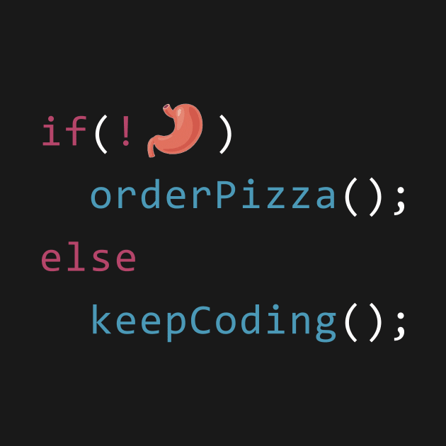 Order Pizza - Coding T-Shirt by mangobanana