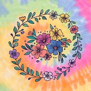 Hippie Flowers Flower Power Pretty Floral T-Shirt