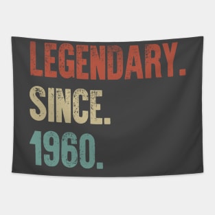 Retro Vintage 60th Birthday Legendary Since 1960 Tapestry