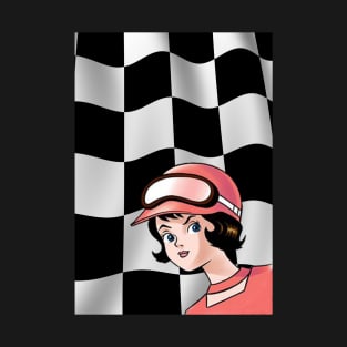 Trixie Speed Racer Checkered Flag! T-Shirt