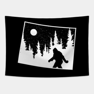 Wyoming Bigfoot City Tapestry