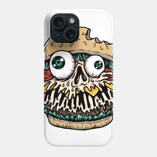 Hamburger Monster Phone Case by quilimo