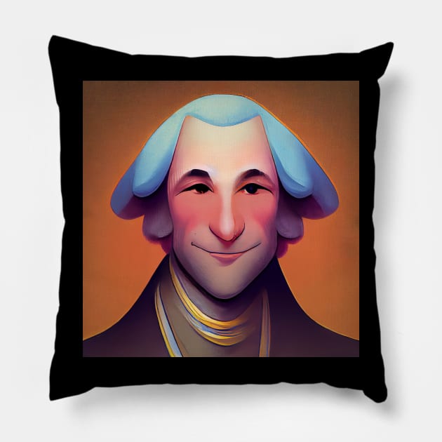 George Washington | American president portrait | Comics style Pillow by Classical