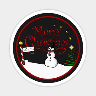 Merry Christmas snow man Magnet