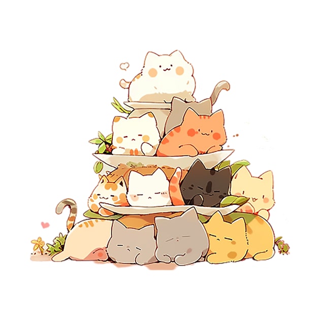 Cute Cat Pile by Pawsitivity Park