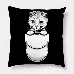 Funny Scottish Fold Pocket Cat Pillow