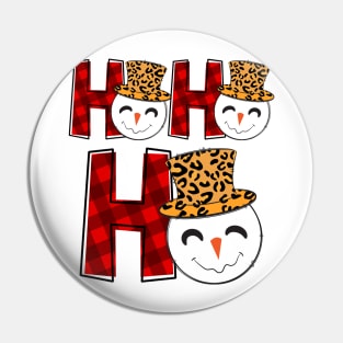 ho ho ho snowman Pin