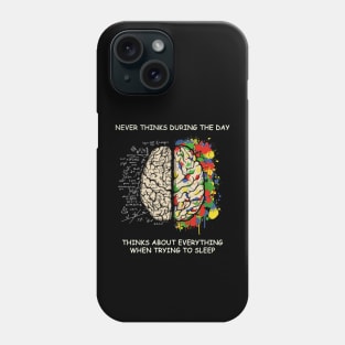 Never thinks during the day Phone Case