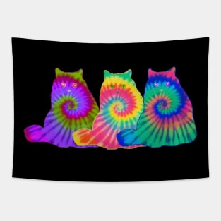 three colorful cats Tapestry