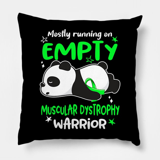 Mostly Running On Empty Muscular Dystrophy Warrior Pillow by ThePassion99