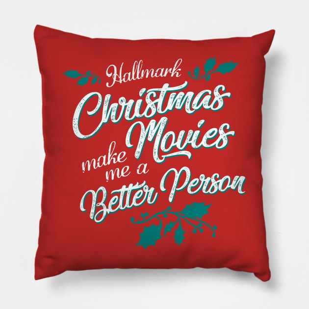 Hallmark Christmas Movies Pillow by WarbucksDesign