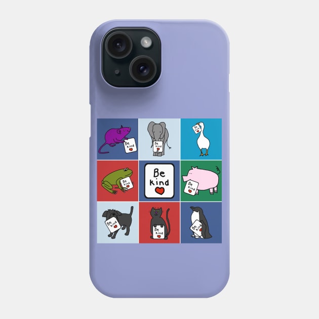 Cute Animals Express Kindness Phone Case by ellenhenryart