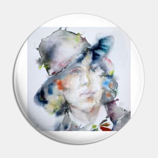 OSCAR WILDE watercolor portrait .12 Pin