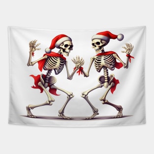 skeleton Santa Claus Tapestry