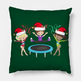 Gymnastics Christmas Girls Pillow