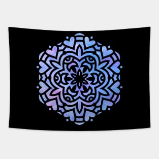 Purple and Blue Watercolor Mandala Tapestry