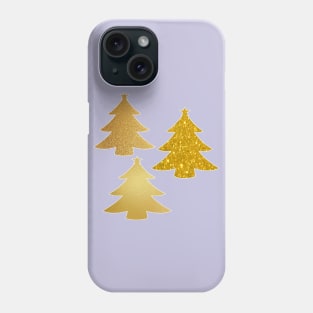 gold christmas tree Phone Case