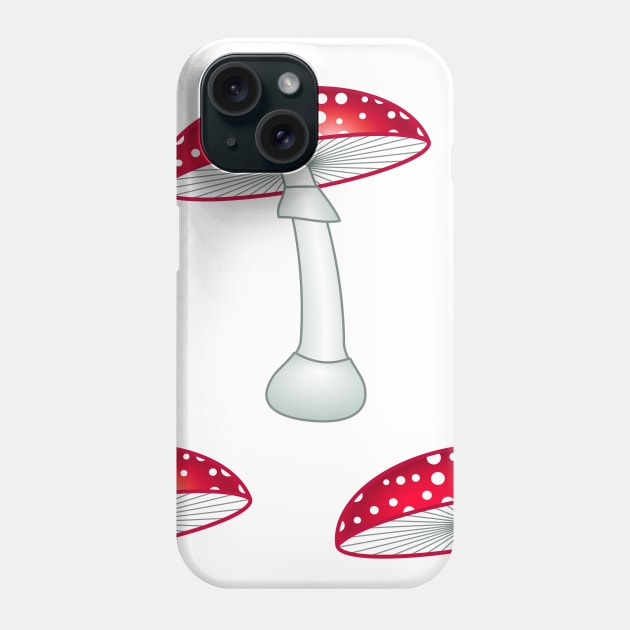 Amanita muscaria pattern Phone Case by AlexanderZam